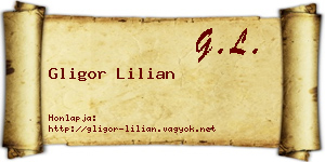Gligor Lilian névjegykártya